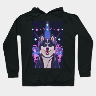 Music lover Siberian husky Hoodie